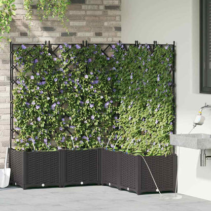 Garden Planter 5 pcs Black Steel