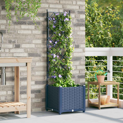 Garden Planter Grey 40 x 40 x 143 cm PP