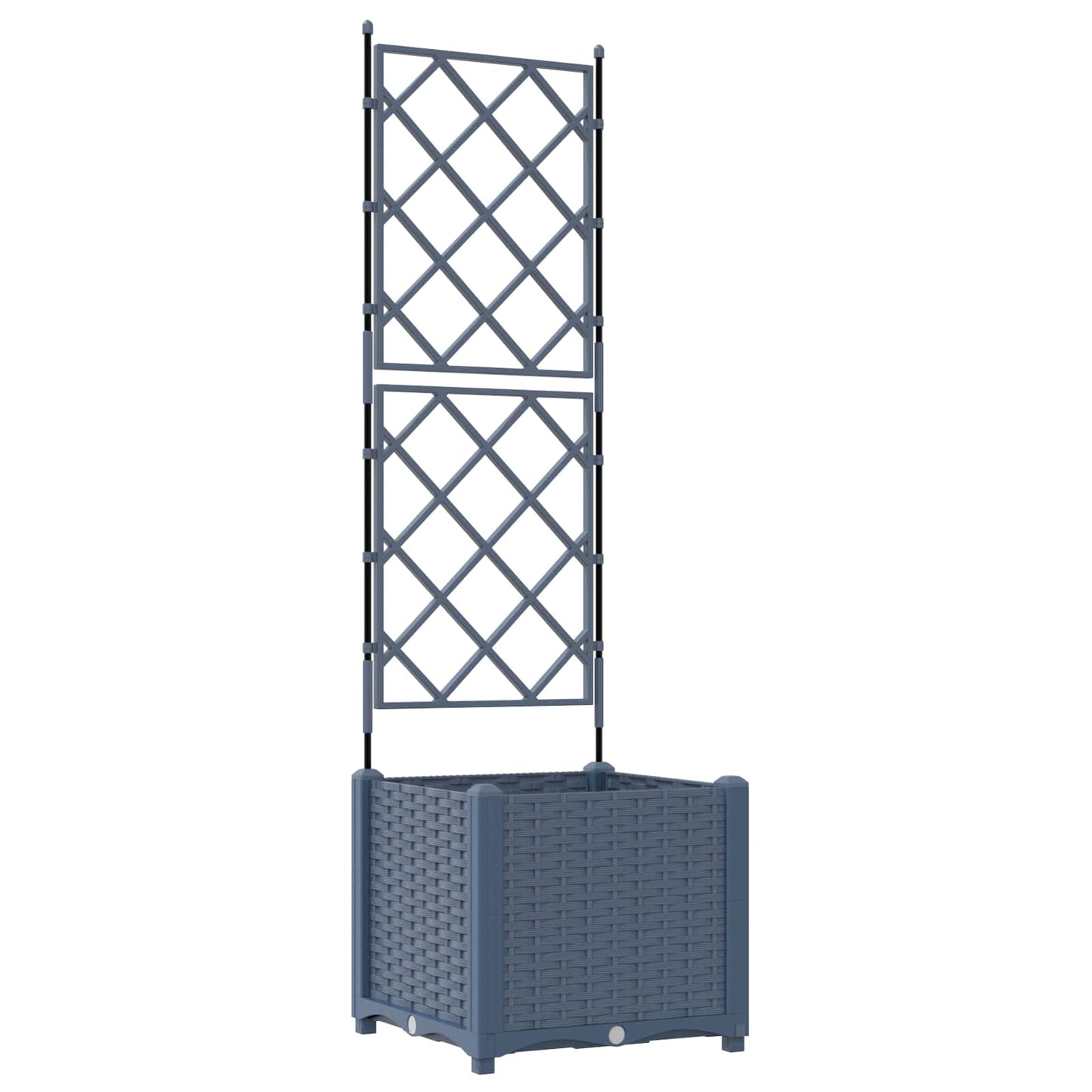 Garden Planter Grey 40 x 40 x 143 cm PP