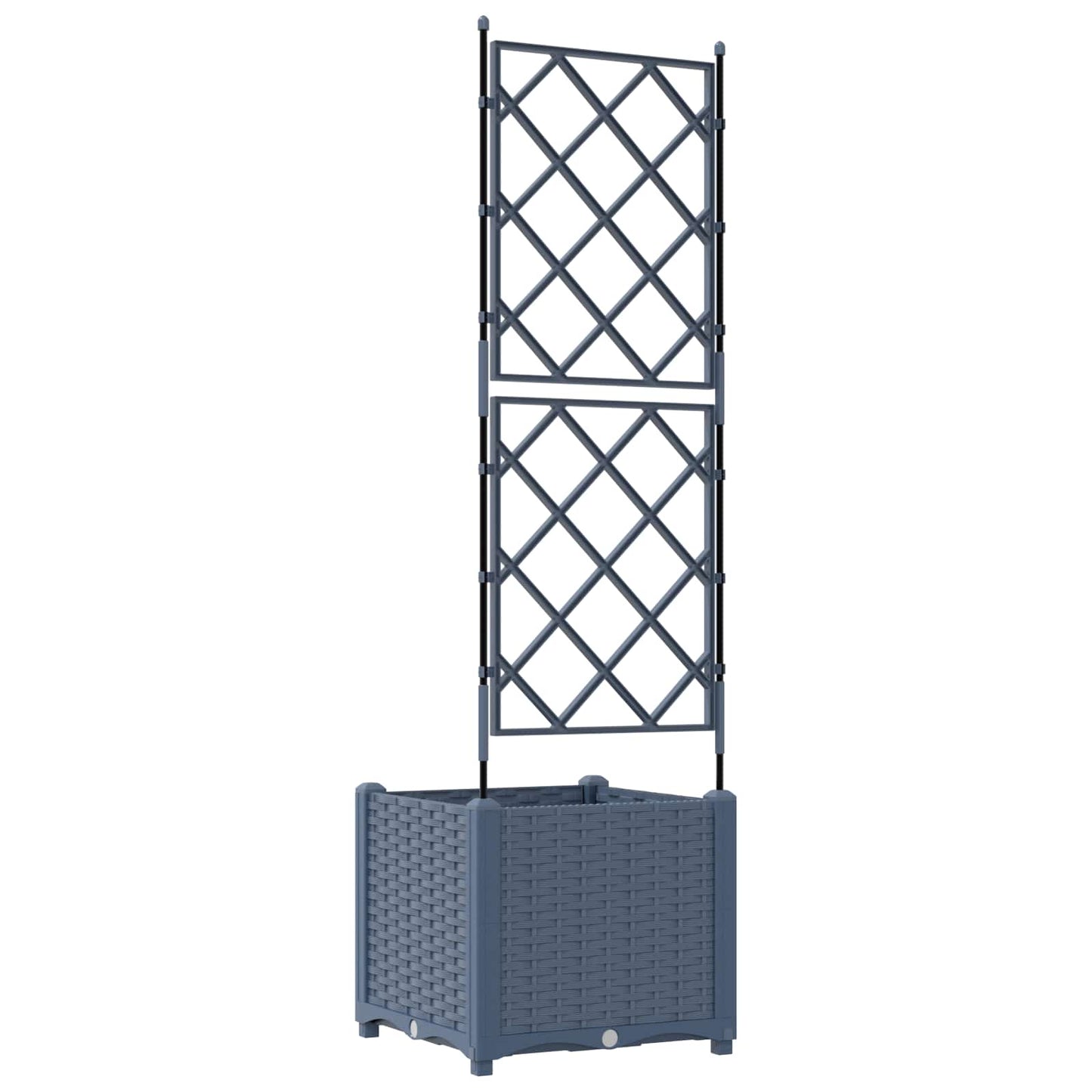 Garden Planter Grey 40 x 40 x 143 cm PP