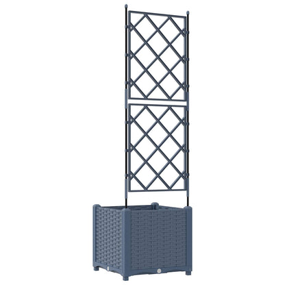 Garden Planter Grey 40 x 40 x 143 cm PP