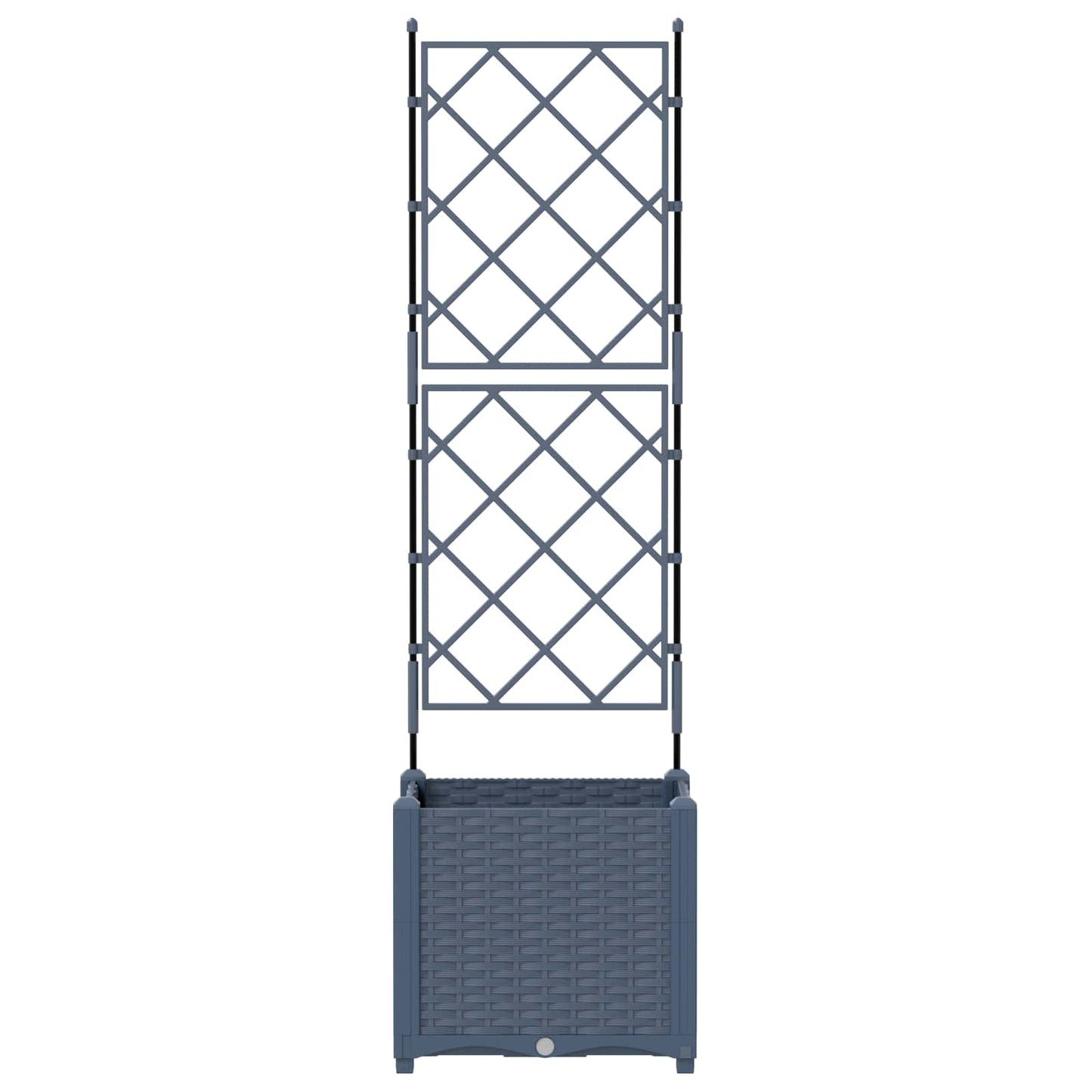 Garden Planter Grey 40 x 40 x 143 cm PP