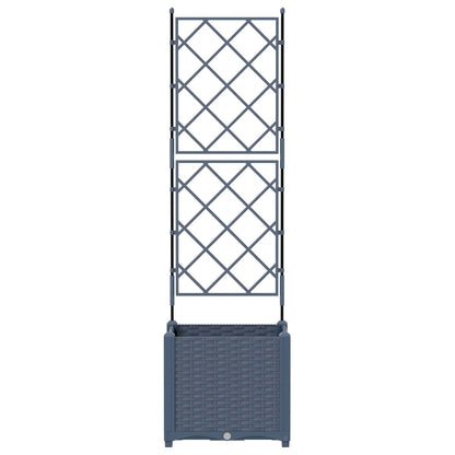 Garden Planter Grey 40 x 40 x 143 cm PP