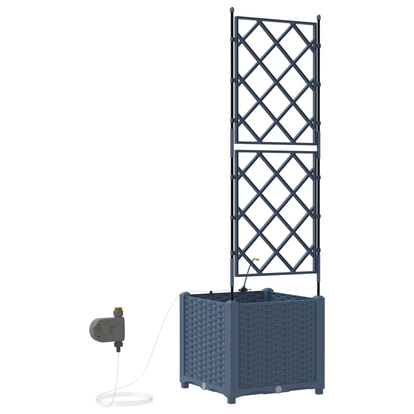 Garden Planter Grey 40 x 40 x 142 cm Steel
