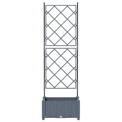 Garden Planter LiGht Grey 40 x 40 x 125.5 cm PP