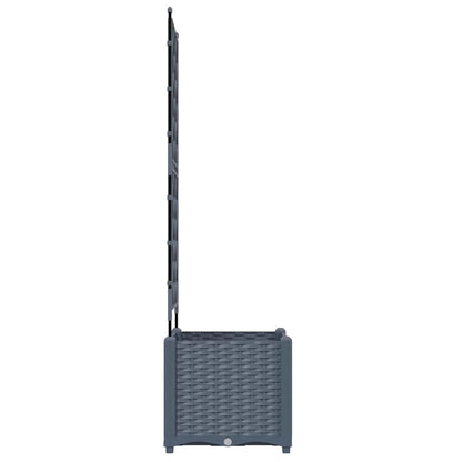 Garden Planter LiGht Grey 40 x 40 x 143 cm PP