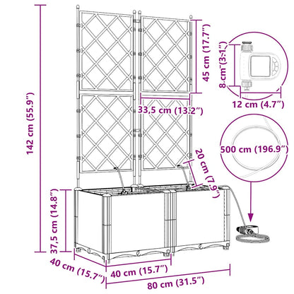 Garden Planter 2 pcs LiGht Grey Steel