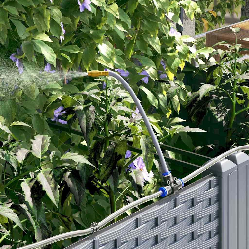Garden Planter 3 pcs LiGht Grey 120 x 40 x 142 cm Plastic