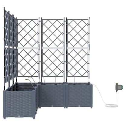 Garden Planter 5 pcs LiGht Grey Steel