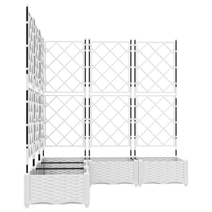 Garden Planter 5 pcs White 120 x 120 x 125.5 cm Plastic