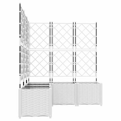 Garden Planter 5 pcs White 120 x 120 x 143 cm Plastic