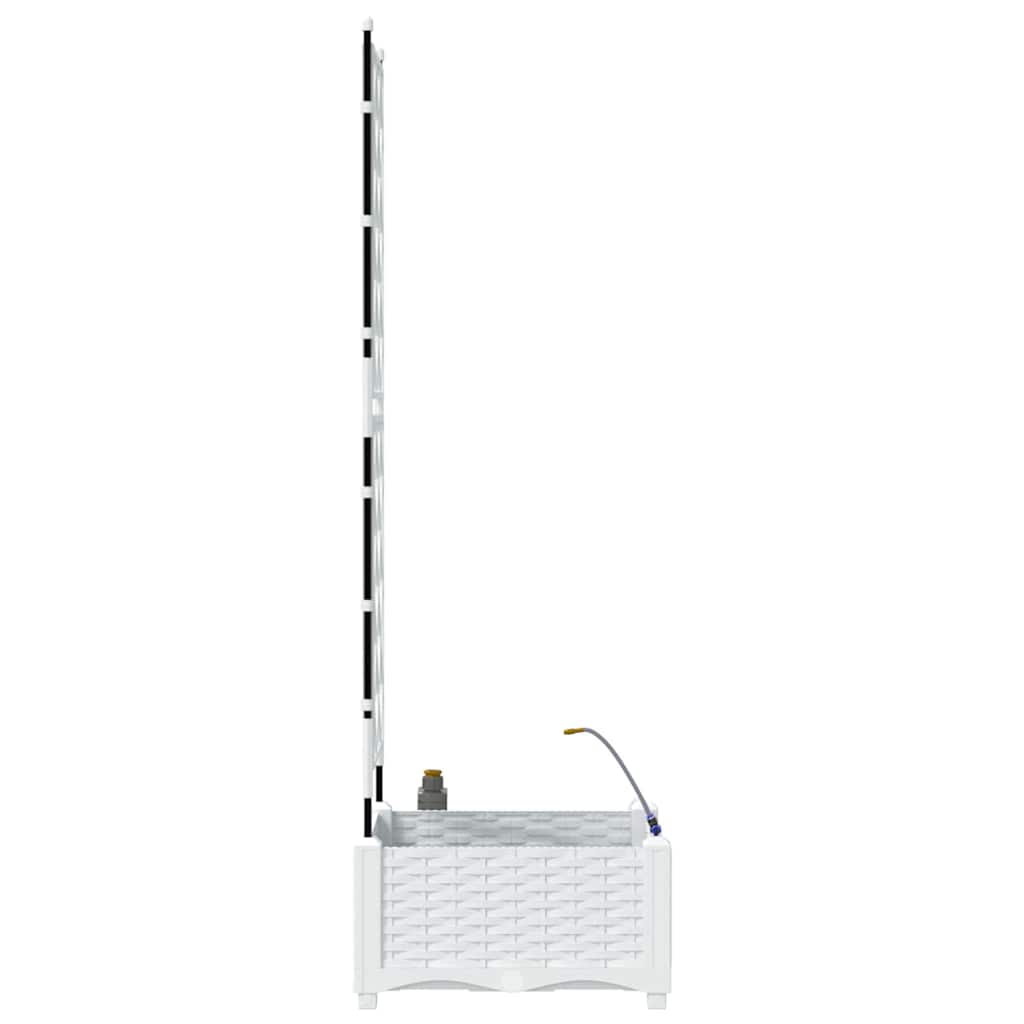Garden Planter White 40 x 40 x 126 cm Plastic
