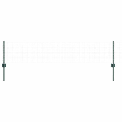 Embedded Fence Post 5 pcs Green 80 cm Powder-Coated Steel