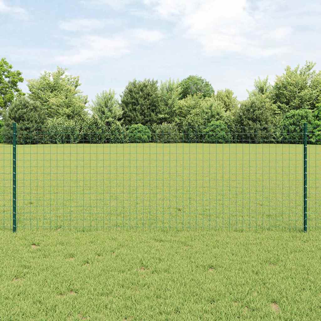 Fence Post 11 pcs Green 120 cm Steel
