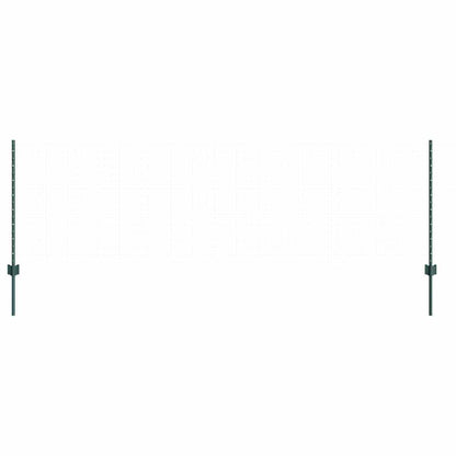 Fence Post 11 pcs Green 120 cm Steel