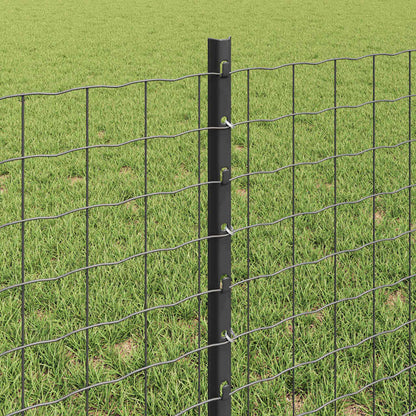 Fence Post 5 pcs Grey 60 cm Steel