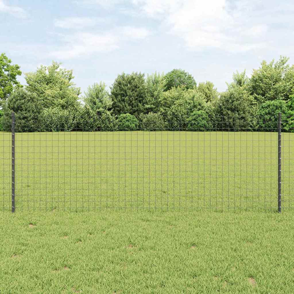 Fence Post 11 pcs Grey 80 cm Steel