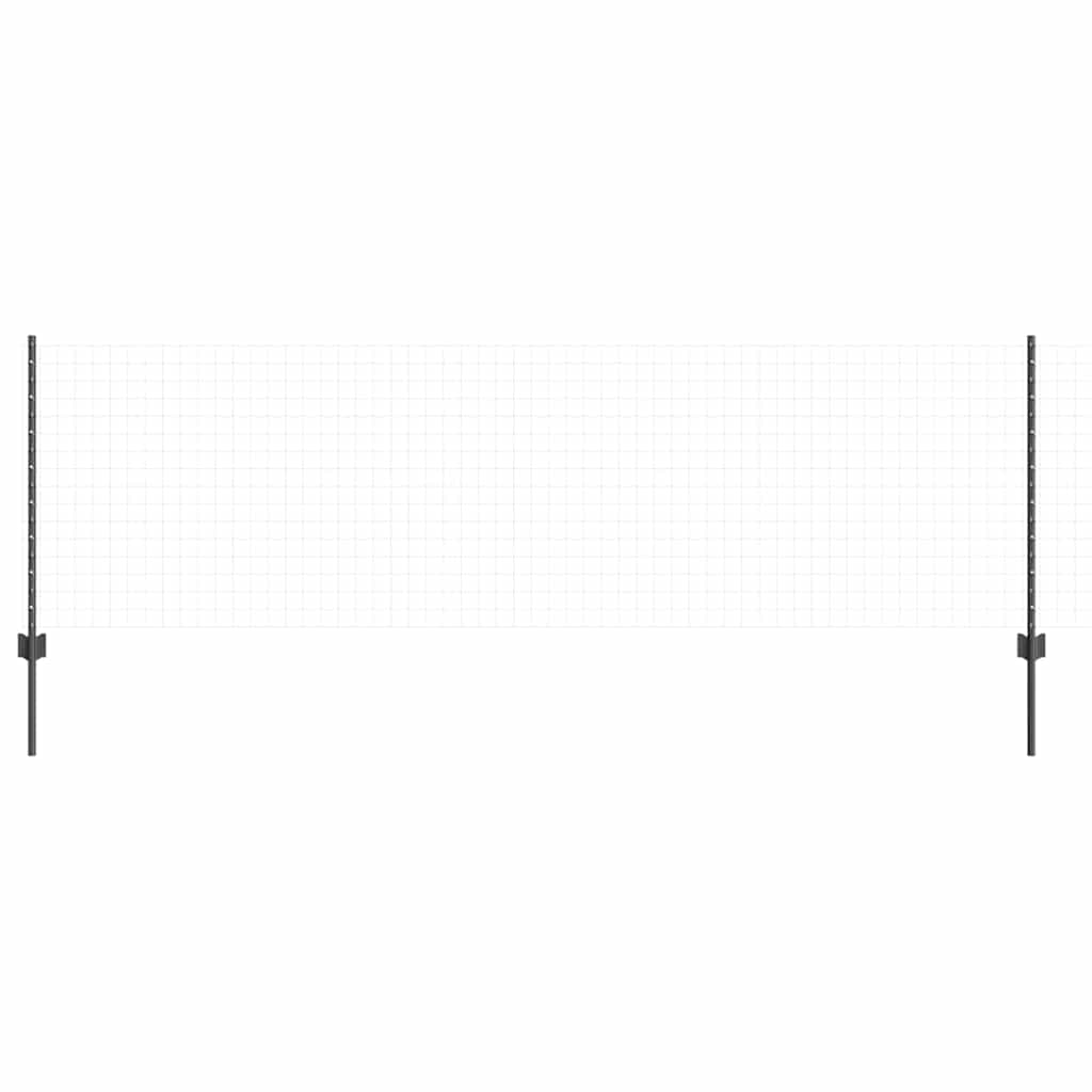 Fence Post 11 pcs Grey 80 cm Steel