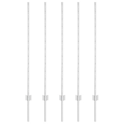 Fence Post 5 pcs Silver 120 cm Steel