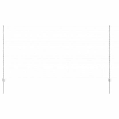 Embedded Fence Post 5 pcs Silver 180 cm Powder-Coated Steel