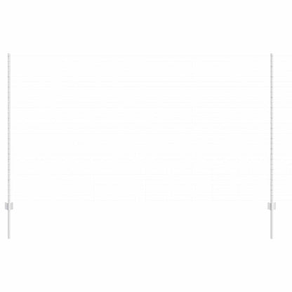 Embedded Fence Post 5 pcs Silver 200 cm Powder-Coated Steel