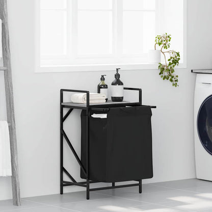 Laundry Basket 1 Compartment with Shelf Grey Sonoma
