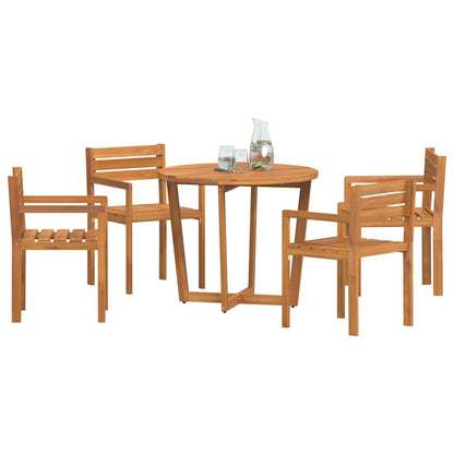 5 Piece Garden Dining Set Solid Wood Acacia