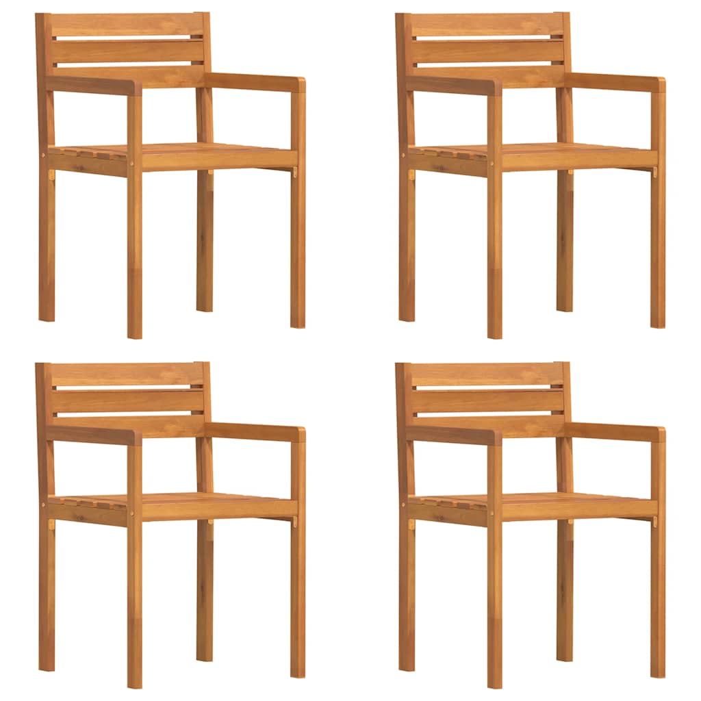 5 Piece Garden Dining Set Solid Wood Acacia