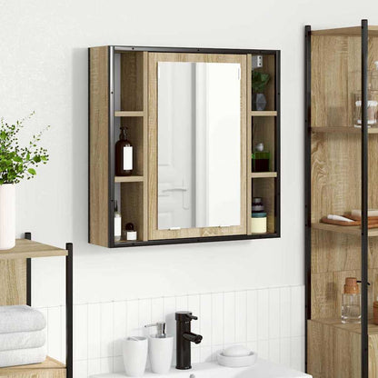 Mirror Cabinet Sonoma Oak 60 x 16 x 60 cm Engineered Wood