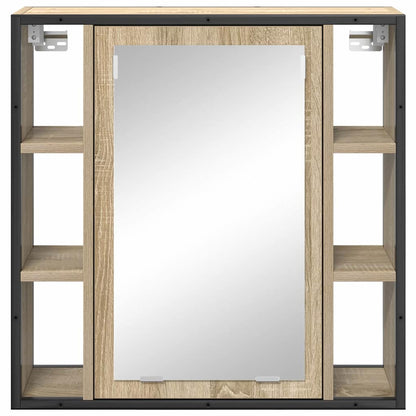 Mirror Cabinet Sonoma Oak 60 x 16 x 60 cm Engineered Wood