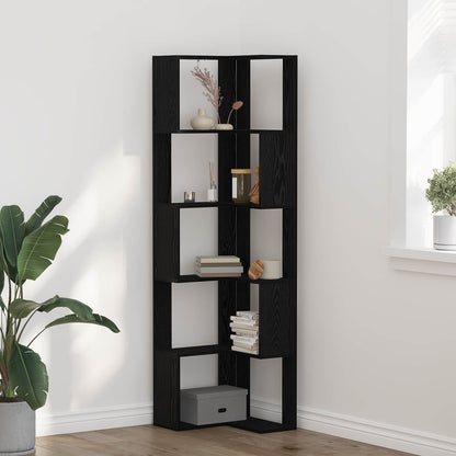 Bookcase 5-Tier 50 x 50 x 179 cm Black Oak