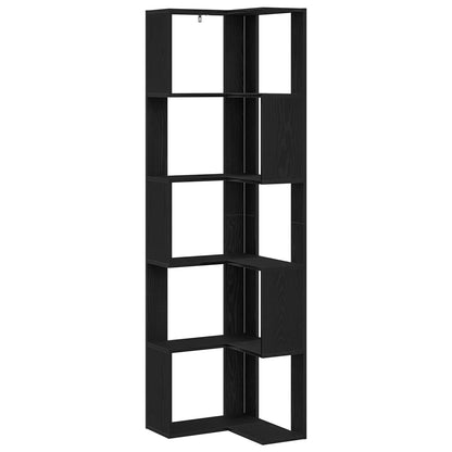 Bookcase 5-Tier 50 x 50 x 179 cm Black Oak