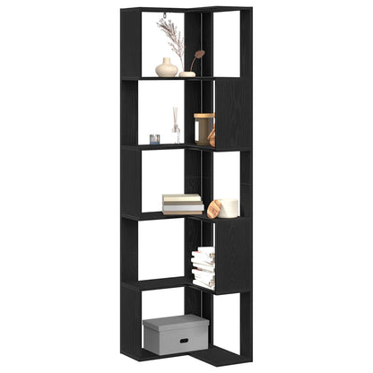 Bookcase 5-Tier 50 x 50 x 179 cm Black Oak