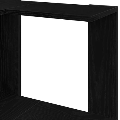 Bookcase 3-Tier 50 x 50 x102 cm Black Oak
