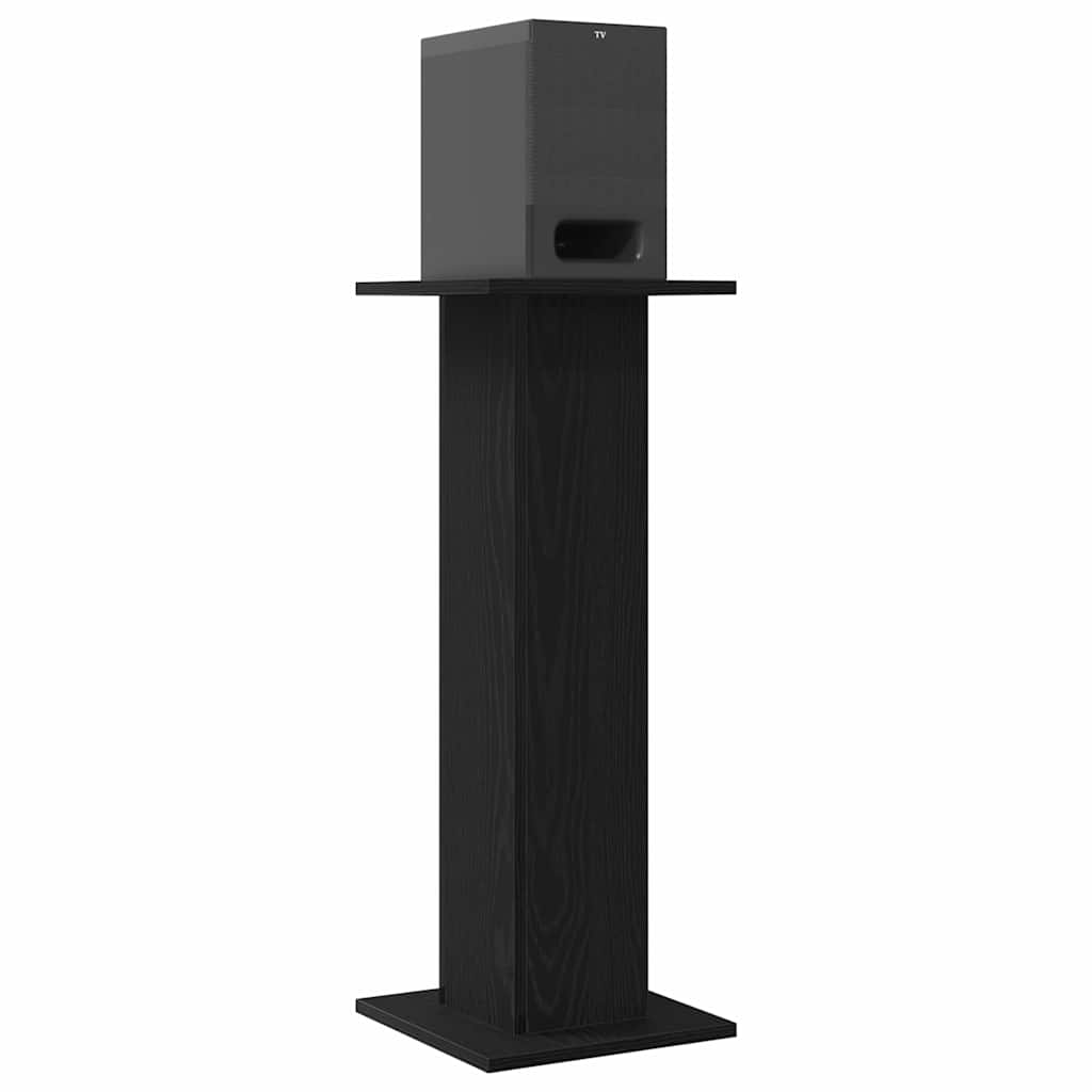 Speaker Stands 2 pcs Black Oak 30 x 30 x 80 cm Engineered Wood