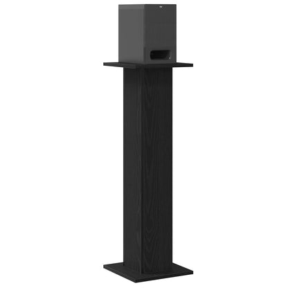 Speaker Stands 2 pcs Black Oak 30 x 30 x 95 cm Engineered Wood