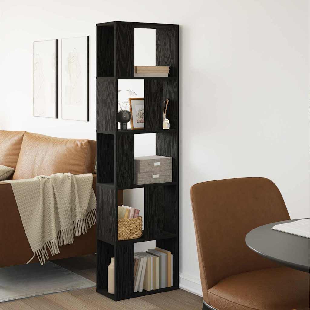 Bookcase Black Oak 45 x 23.5 x 162.5 cm