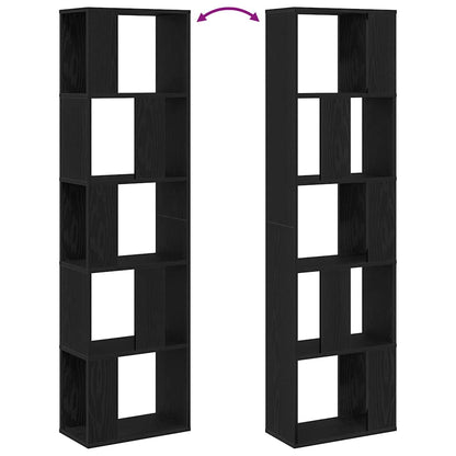 Bookcase Black Oak 45 x 23.5 x 162.5 cm