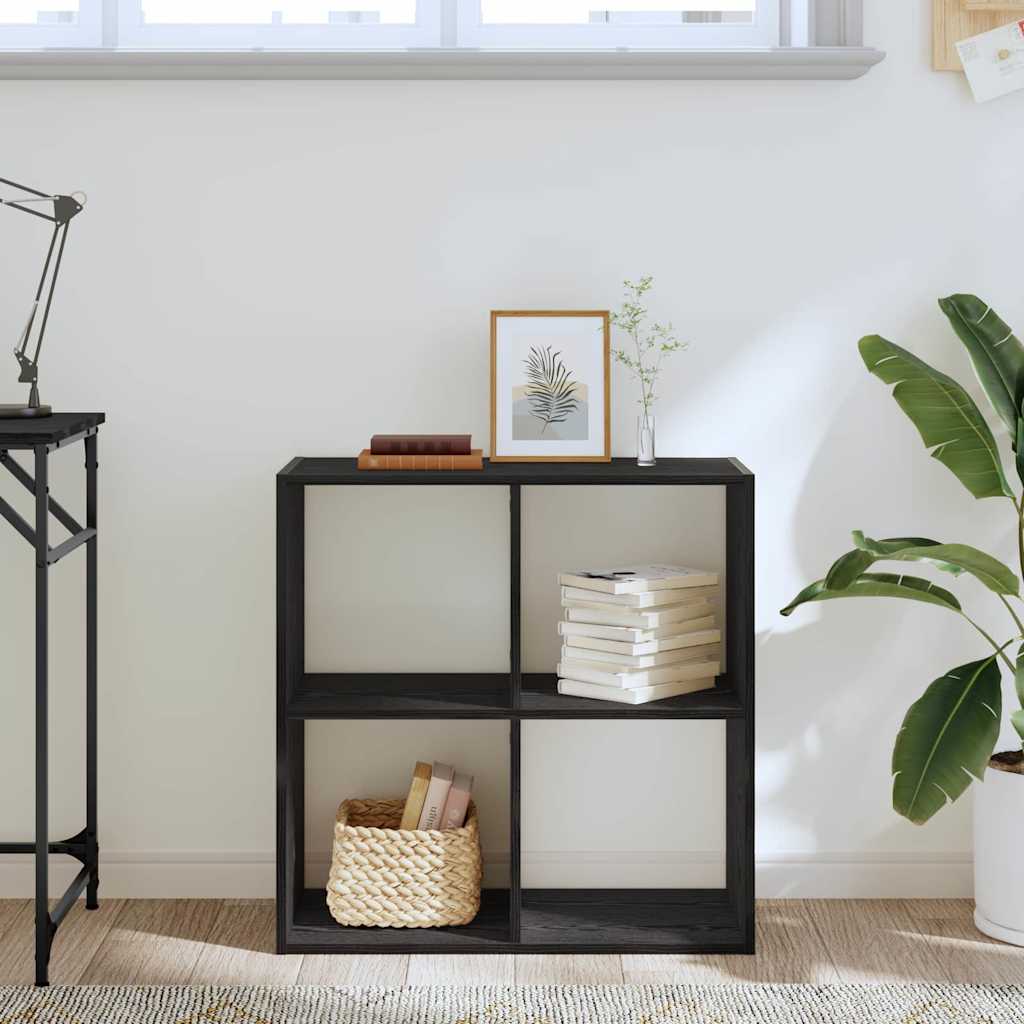 Bookcase Black Oak 68.5 x 32 x 68.5 cm