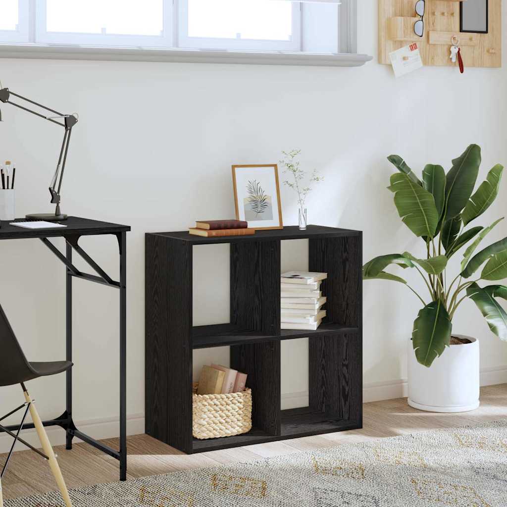 Bookcase Black oak 68.5 x 32 x 68.5 cm Engineered wood