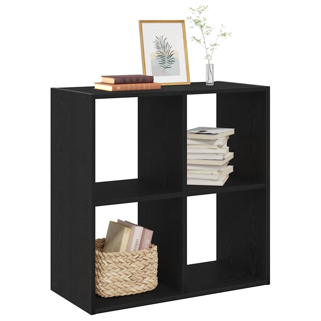 Bookcase Black Oak 68.5 x 32 x 68.5 cm