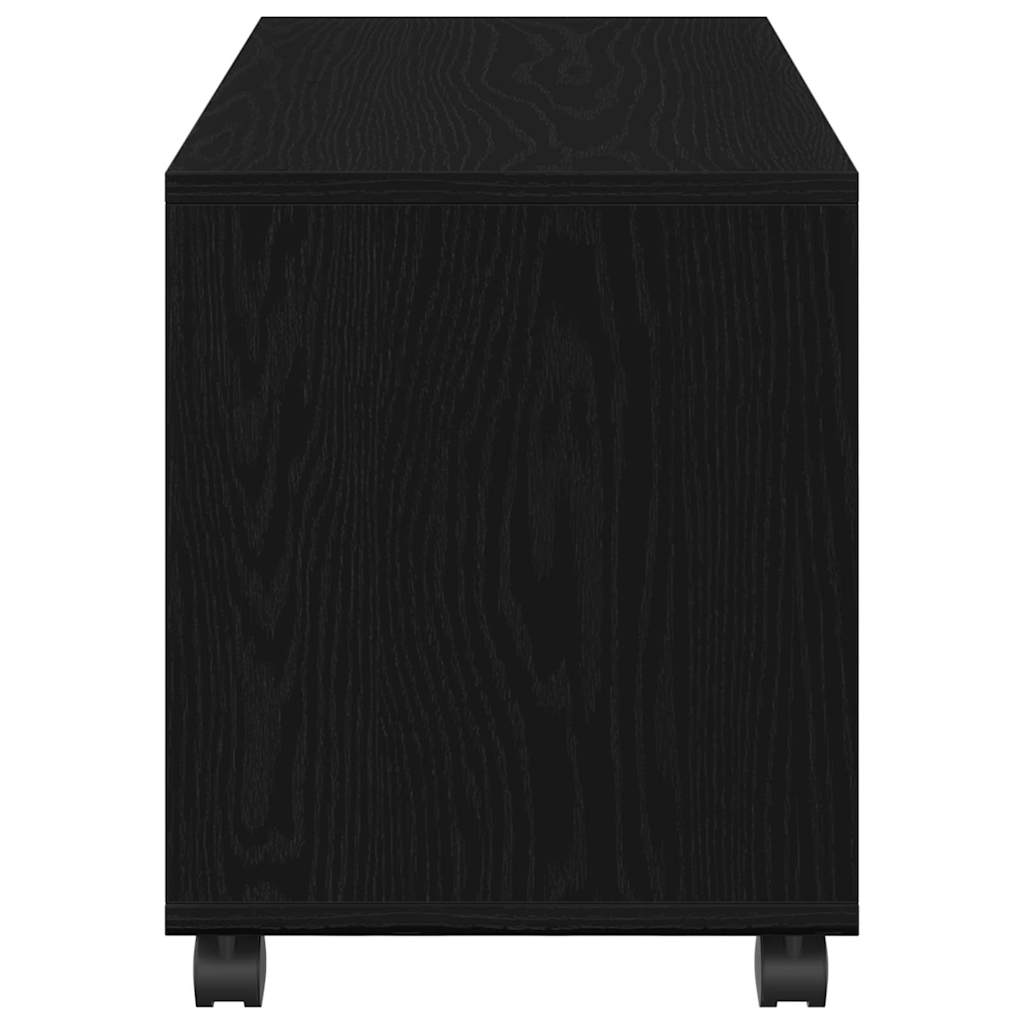 End Table Black Oak 72 x 33 x 42.5 cm Engineered wood