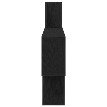 Wall Shelf Black Oak 100x15x70 cm Engineered Wood