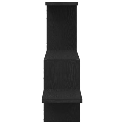 Wall Shelf Black Oak 104x15x49 cm Engineered Wood
