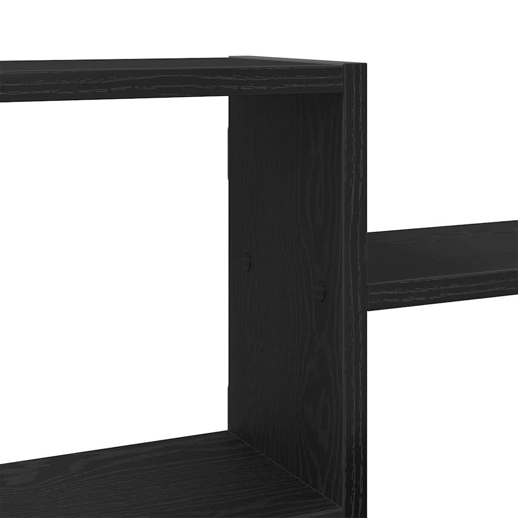 Wall Shelf Black Oak 104x15x49 cm Engineered Wood