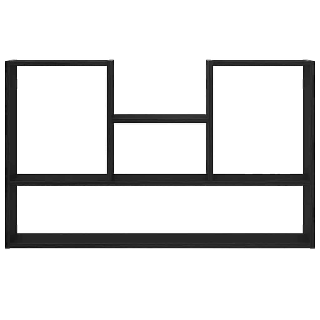 Wall Shelf Black Oak 99x15x60 cm Engineered Wood