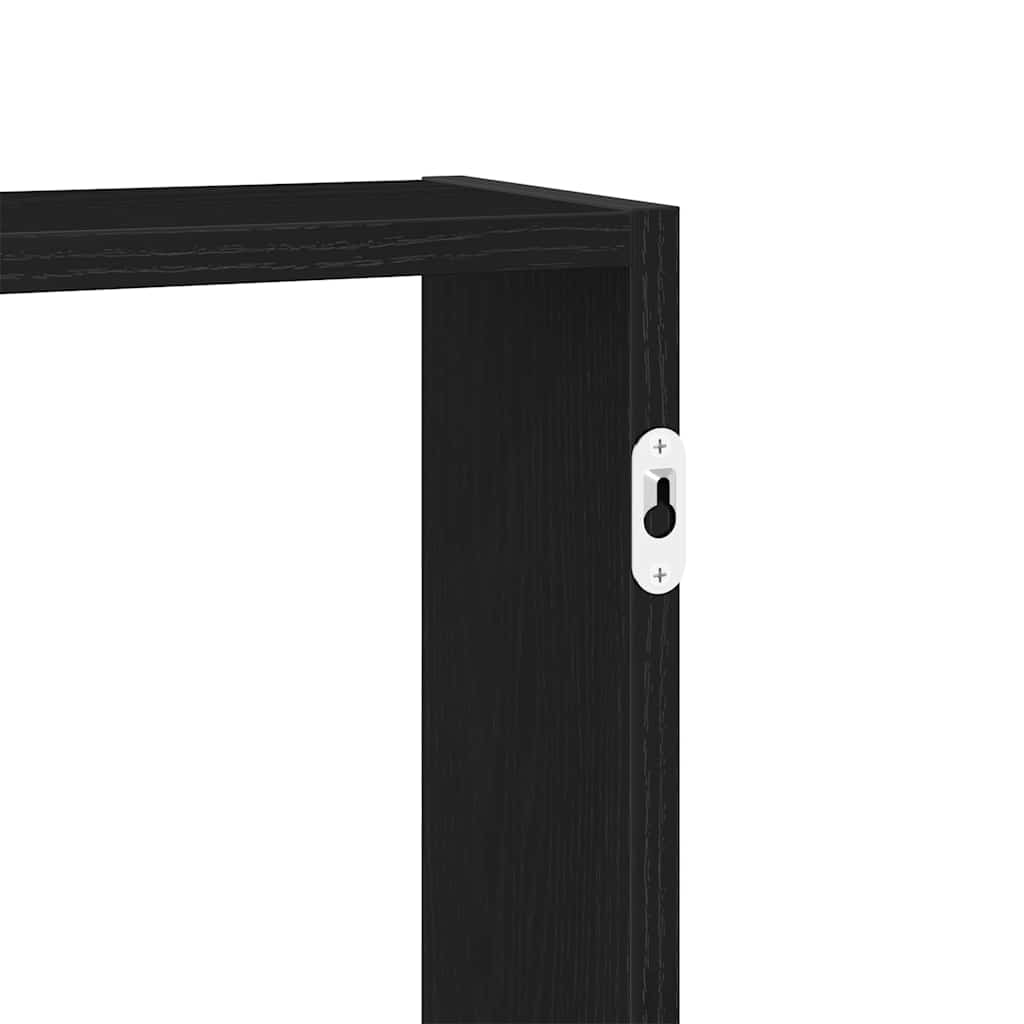 Wall Shelf Black Oak 99x15x60 cm Engineered Wood