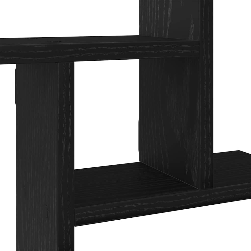 Wall Shelves 2 pcs Black Oak 38x12x38 cm Engineered Wood