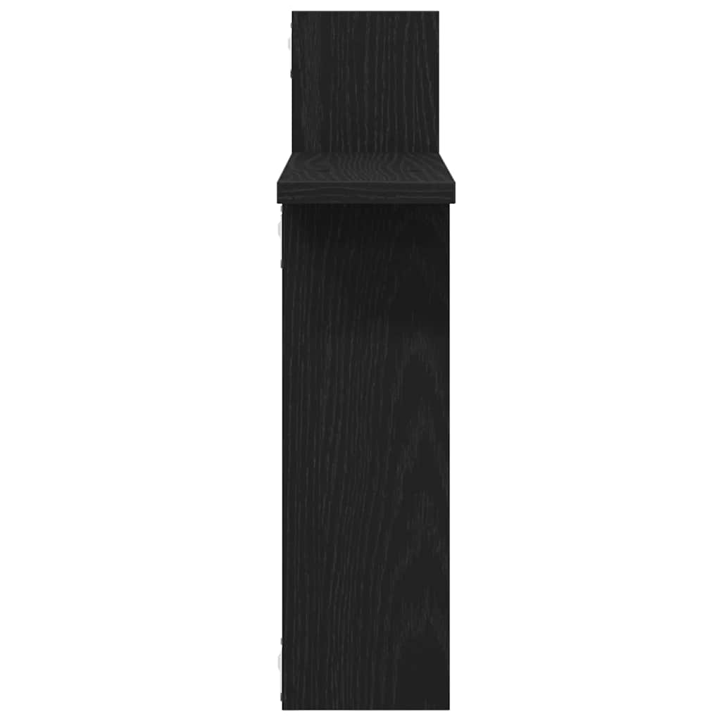 Wall Shelves 2 pcs Black Oak 50x12x50 cm Engineered Wood