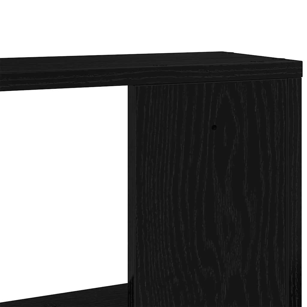 Wall Shelves 2 pcs Black Oak 50x12x50 cm Engineered Wood